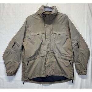 5.11 Tactical Mens Aggressor 3 in 1 Parka Large Tan Waterproof with Hood
